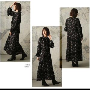 ワンピース 長袖 レディース 春 秋 冬 黒 ...の詳細画像4