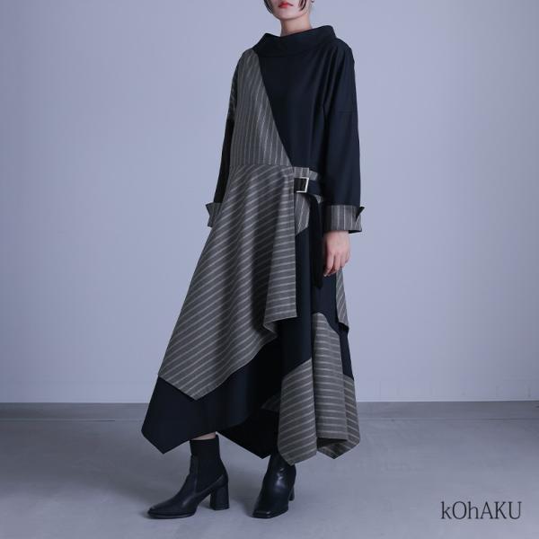 ワンピース  レディース ロングワンピース フォーマル 秋冬 セレモニー 長袖 フレア アシンメトリ...