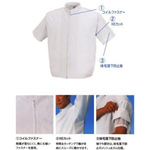 白衣ジャンパー（半袖立襟）｜oshigotoichiba