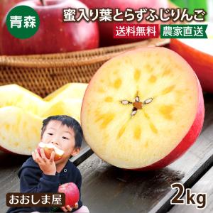 青森 蜜入り葉とらずふじりんご 送料無料 2kg 大小混合（5玉ー8玉前後）＜11月下旬より順次出荷＞大嶌屋（おおしまや）｜oshimaya-1991