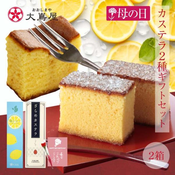 母の日 カステラ 送料無料 2箱 和菓子 長崎カステラ ザラメカステラ ざらめカステラ 2024 お...