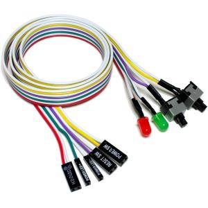 PCマザーボード用 スイッチ & LED ケーブル長 65cm リセット 電源