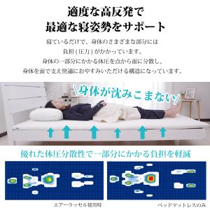 高反発マット シングル 体圧分散 洗える ファ...の詳細画像2