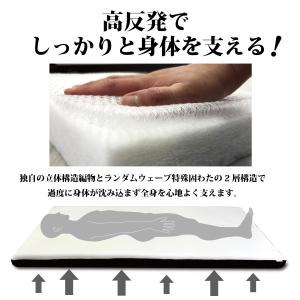 厚み約6cm 腰痛対策 両面使える 高反発 体...の詳細画像3