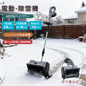 除雪機 給電式 電動 100V 3500rpm 電動スノースロー 除雪幅25.4cm 除雪