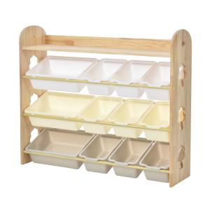 おもちゃ箱 絵本ラック 木製 MDF 収納4段...の詳細画像2