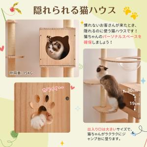 在庫一掃 キャットタワー 据え置き 木製 宇宙...の詳細画像4