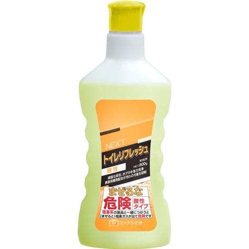 ミッケル化学　NEXTトイレリフレッシュ酸性　800g×12本【酸性トイレクリーナー】