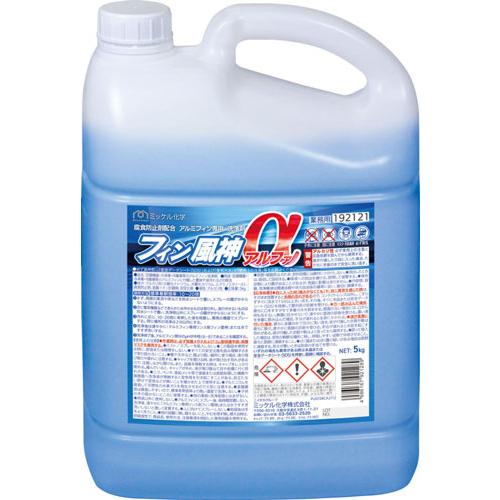 ミッケル化学　フィン風神　5kg×2本【エアコン洗浄アルミフィン洗浄剤】