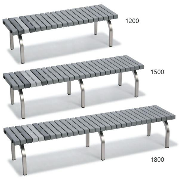 ホームベンチ ステン 灰 1200 テラモト BC-302-312-8 椅子 公園 スポーツ施設 ガ...