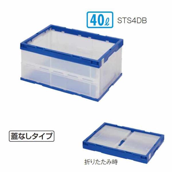 コンテナボックス 折りたたみコンテナ ふたなし 40L テラモト DS-262-104-0 収納 整...