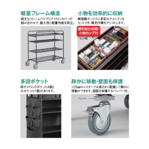 清掃用カート ホテルリネンワゴン M L テラ...の詳細画像1