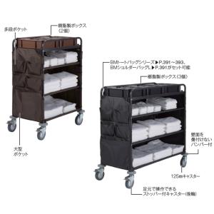 清掃用カート ホテルリネンワゴン M L テラ...の詳細画像4