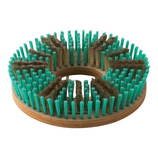 エンボス床面洗浄用 ポリッシャー用ブラシ 真鍮トーロンブラシ 12インチ 14インチ 山崎産業 ポリ...