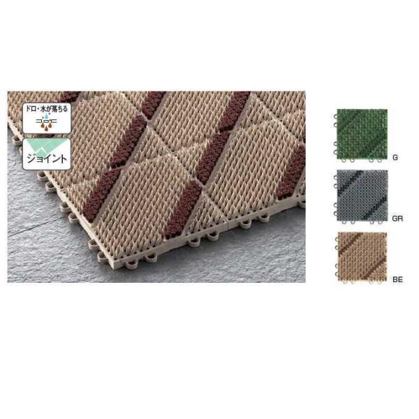 玄関マット 屋外 業務用 エバックブラシハードマット 本駒 15×15cm 山崎産業 F-114-H...