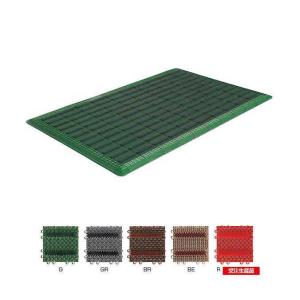 玄関マット 屋外 業務用 エバックブラシハードマットYL 本駒 15×15cm 山崎産業 F-117...