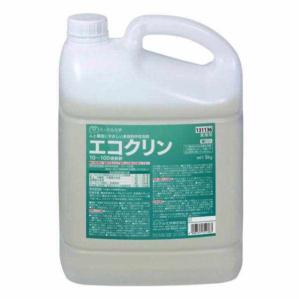 環境対応洗剤 エコクリン 5kg 洗浄 環境対応 中性 ミッケル化学