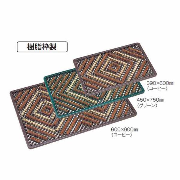 雪 泥落とし玄関マット 屋外 テラマット ダイヤ 樹脂枠製 45×75cm テラモト MR-100-...