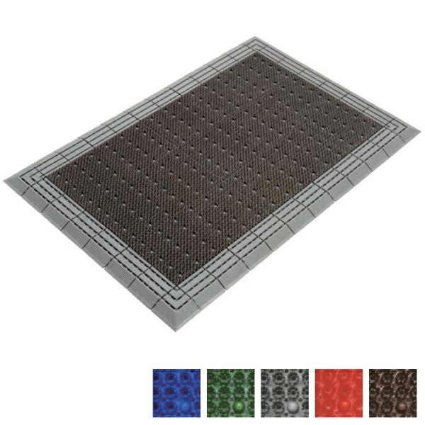 玄関マット ブラシタイプ 水抜け ニューエルバーマット 90×120cm 店舗 屋外 屋内 排水 ミ...