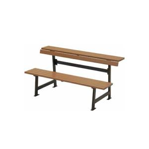 ベンチ 屋外 屋内 抗菌 YB-156L-WN1500 背もたれ 幅1500mm 業務用 山崎産業 受注生産品 再生木材 代引決済不可