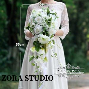 ウエディングブーケキャスケードブーケ結婚式ブー...の詳細画像1