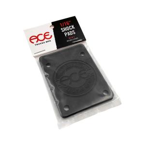 エース トラック スケートボード スケボー ショックパッド ゴム製 ライザーパッド スペースパッド 黒 2枚入り ACE TRUCKS Shock Pads 1/16