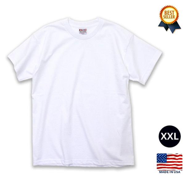 ベイサイド tシャツ メンズ ヘビーウェイト 厚手 usaコットン 白 XXL 3L MADE IN...