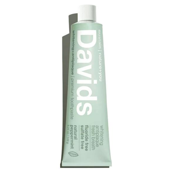 Davids デイヴィッズ ペパーミント 歯磨き粉 ホワイトニング 149g 口臭 大人 フッ素 ホ...