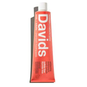 Davids デイヴィッズ ストロベリースイカ 149g チューブ絞り付き ホワイトニングトゥースペースト アメリカ 歯磨き粉 ミント 口臭 大人 チューブ フッ素｜oss