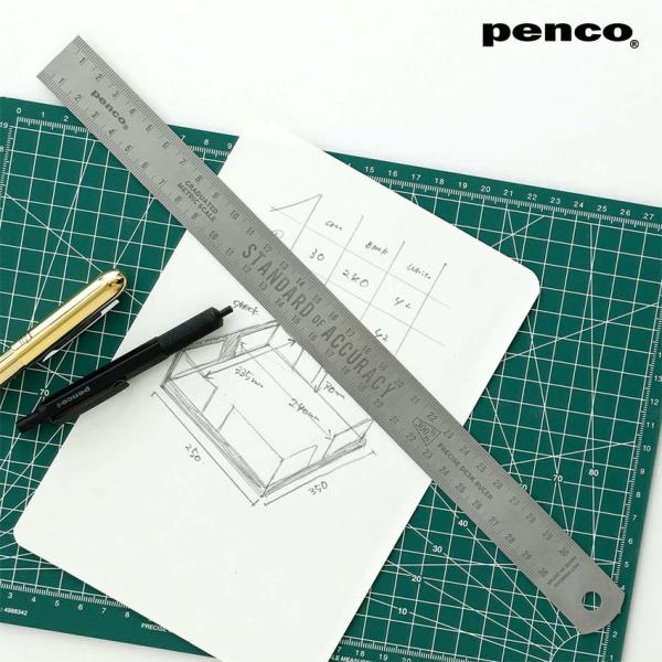 penco (ペンコ) ステンレスルーラー 物差し 定規 ステンレス 30cm ものさし 製図用定規...
