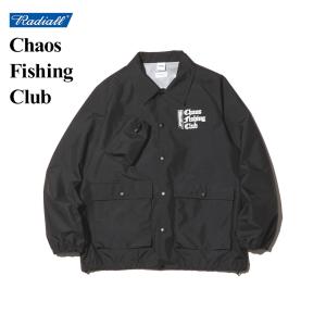 RADIALL ラディアル コーチジャケット ストリート メンズ 冬 アウター 防水 ゆったり Chrome Letters WINDBREAKER JACKET CHAOS FISHING CLUB｜oss