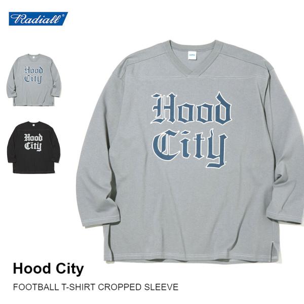 RADIALL ラディアル フットボール Tシャツ クロップド フットボールシャツ 9分袖 カットソ...