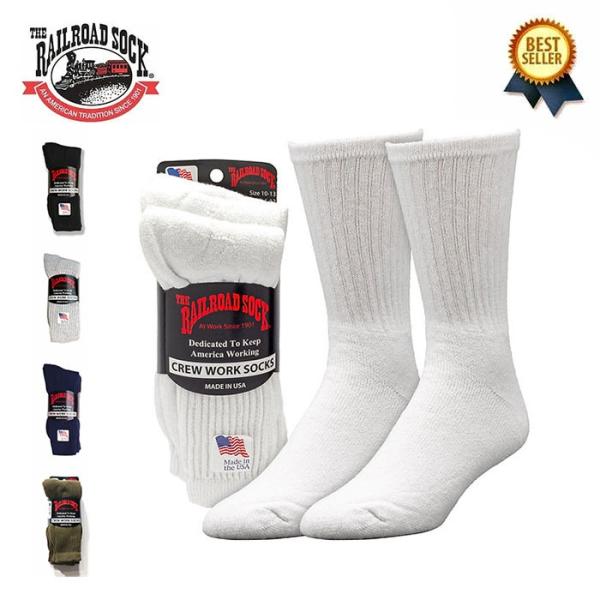 THE RAILROAD SOCK (レイルロードソック) 3 Pk Men&apos;s Crew Sock...