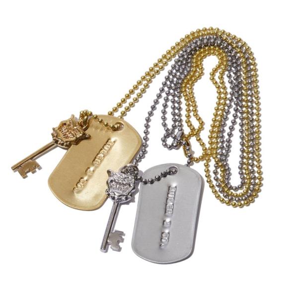 RULER ルーラー ドッグタグ ネックレス メンズ ブランド おしゃれ 真鍮 普段使い 75cm ...