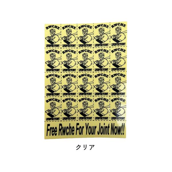 RWCHE FLYER STICKER ローチ ステッカー クリア ブランド かわいい おもしろ パ...