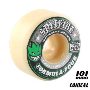 スピットファイア ウィール f4 101a 51 52 53 54 56 SPITFIRE FORMULA FOUR CONICAL NATURAL/GREEN PRINT 101DURO｜oss