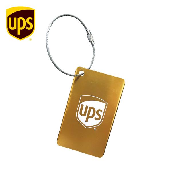 UPS ラゲッジタグ おしゃれ 英語 バッグタグ ネーム LUGGAGE TAG