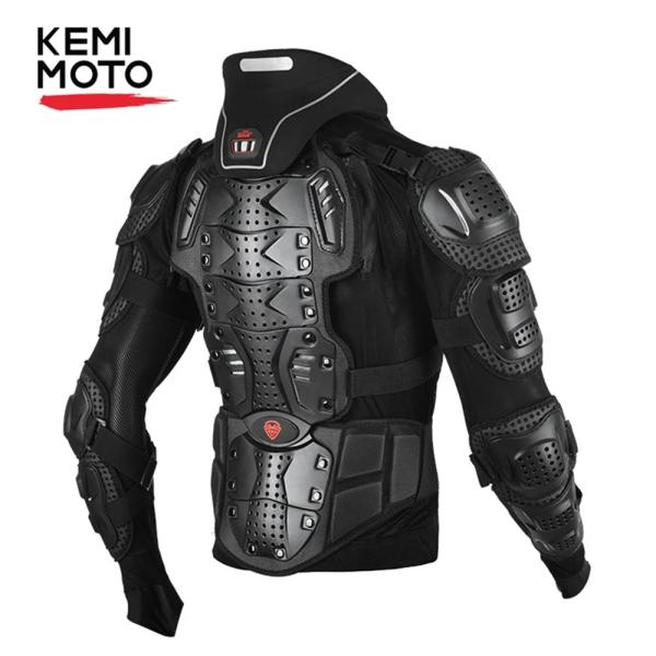 Motorcycle Jacket Men Armor Full Body Neck Protect...