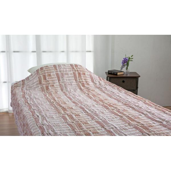 ロマンス小杉 WAXYO ガーゼケット シングルサイズ（格子文・140×190cm） ガーゼケット