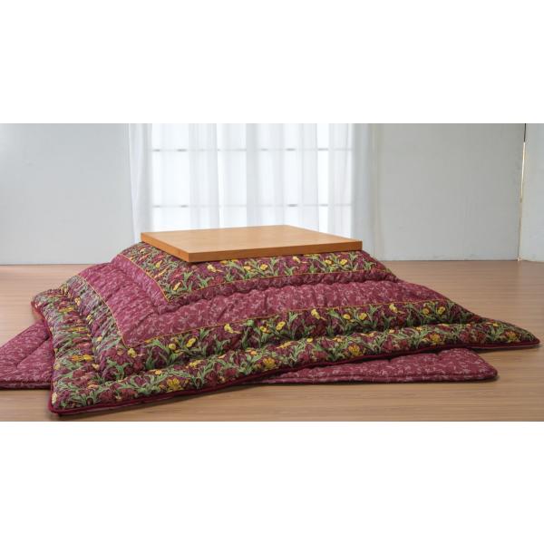 【メーカー直送】ロマンス小杉 V&amp;A こたつ掛けふとん パッチワーク (アイリス・長方形・205×2...