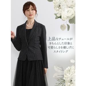 卒業式 スーツ 母親 40代 大きいサイズ 黒...の詳細画像2