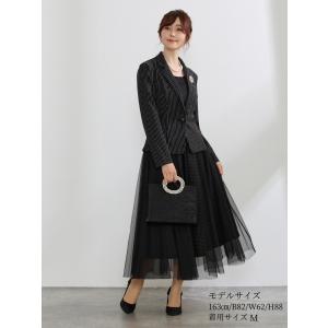 卒業式 スーツ 母親 40代 大きいサイズ 黒...の詳細画像3