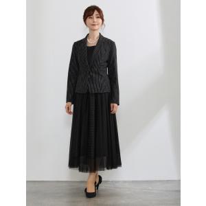 卒業式 スーツ 母親 40代 大きいサイズ 黒...の詳細画像5