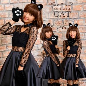ハロウィン コスプレ 猫 猫耳 衣装 黒猫 可愛...の商品画像