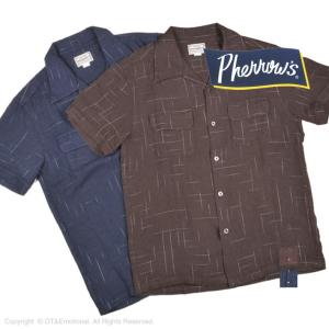 フェローズ（Pherrow's）半袖オープンシャツ“OT&E別注”無地タイプ POS1-OT｜ot-emens