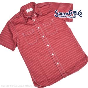 シュガーケーン（SUGAR CANE）フィクションロマンス RED WABASH SHORTSLEEVE SHIRT SC38452｜ot-emens