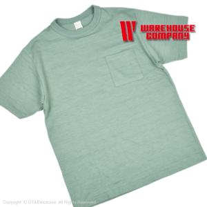 ウエアハウス（WAREHOUSE）ポケ付きTシャツ 4601 24Sカラー MCグリーン