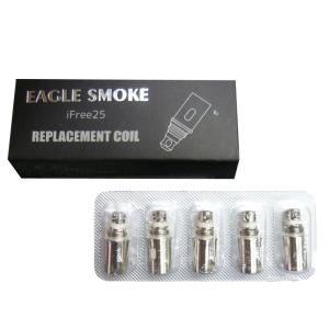 電子タバコ　イーグルスモーク 交換用別売コイル　EAGLE SMOKE iFree25 1.0Ωコイル 5P　90190200｜otafuku