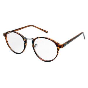 RESA レサ 老眼鏡に見えない 40代からのスマホ老眼鏡 丸メガネタイプ ブラウンデミ RS-09-1　+1.00