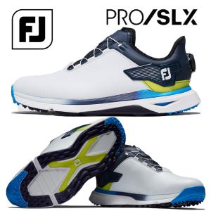 フットジョイ ゴルフシューズ FJ PRO/SLX BOA  FJ プロエスエルエックス ボア ホワイト/ネイビー/ブルー FootJoy 24FW 56933｜otakara-golf